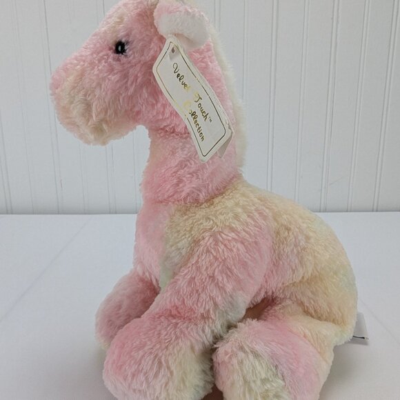 Vintage Jerry Elsner Dazzle Puff Giraffe Plush Stuffed Animal Velvet Touch Tags - Picture 1 of 9